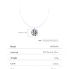 MODIAN 1CT Round Clarity Moissanite Necklace 925 Sterling Silver Transparent Line Choker Pendant Necklace For Women Fine Jewelry