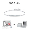 MODIAN D Color Moissanite 925 Sterling Silver Simple Bracelet Round Lab Diamond Chain Link Jewelry For Women Luxury Wedding Gift