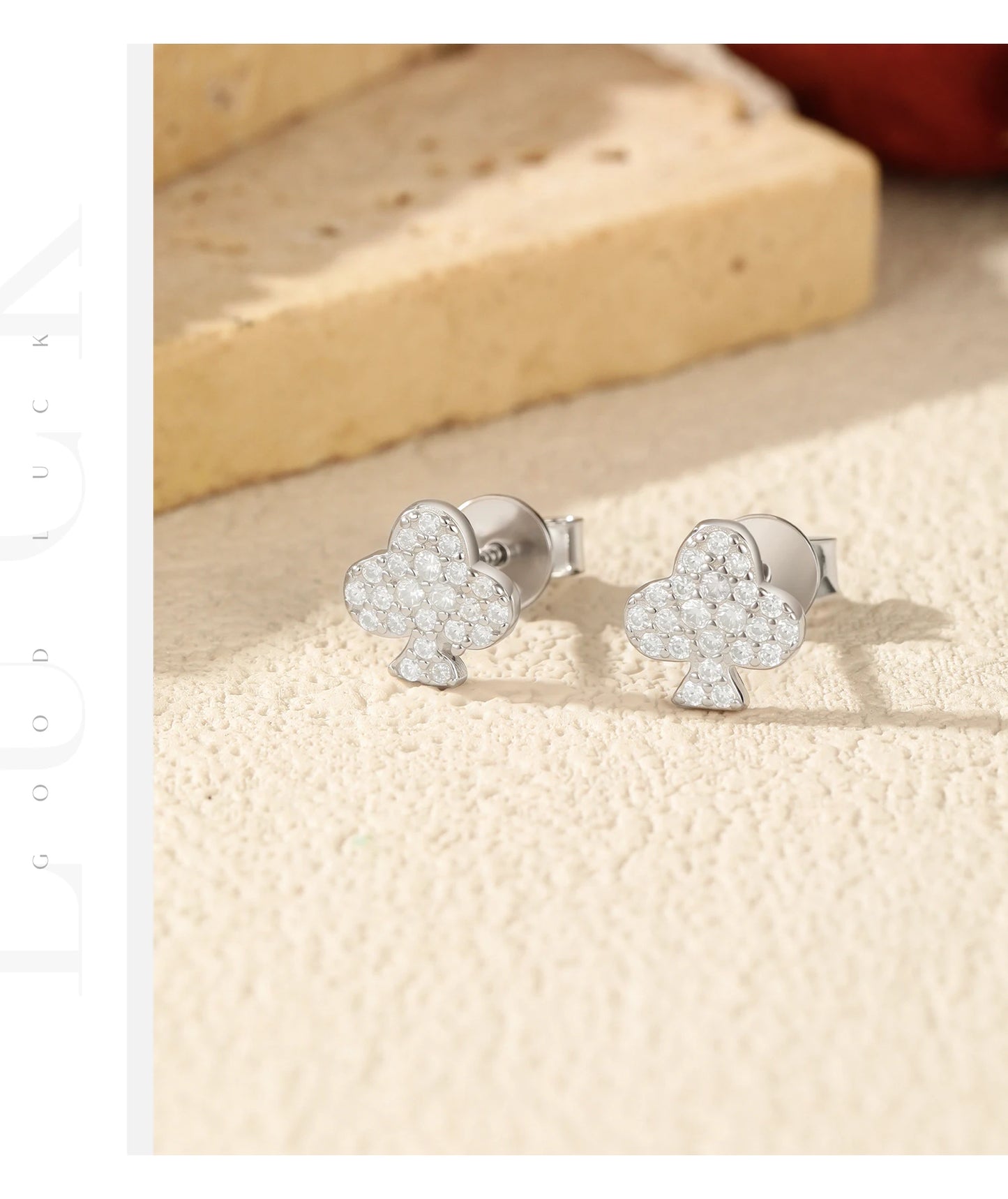 MODIAN D Color Moissanite Clubs Small Ear Studs 925 Sterling Silver  Daily Wear Stackable Stud Earrings For Women Fine Jewelry