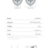 MODIAN Heart Moissanite Wedding Set 925 Sterling Silver Luxury Halo Earring Sparkle Rings Necklace For Women Bridal Jewelry