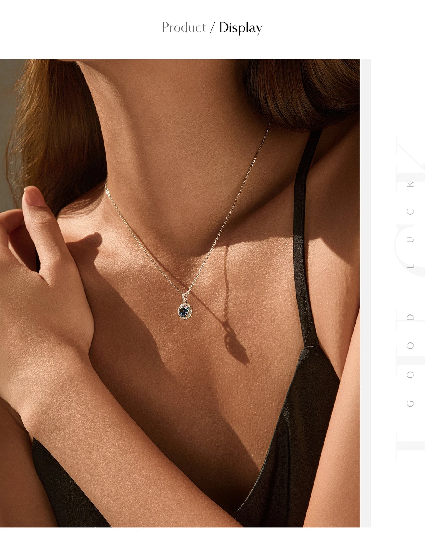 MODIAN 1CT Multicolor Round Moissanite Necklaces 925 Sterling Silver Luxury Classic Pendant Necklace For Women Fine Jewelry