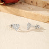 MODIAN D Color Moissanite Simple Daily Wear Ear Studs 925 Sterling Silver Heart Small Stud Earrings For Women Fine Party Jewelry