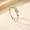 MODIAN D Color Moissanite 925 Sterling Silver Simple Sparkle Geometric Eternity Band Rings For Women Daily OL Fine Jewelry