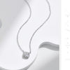 MODIAN 1 Carat Square Cushion Cut Halo Moissanite Pendant Necklace For Women 925 Sterling Silver Dazzling Wedding Bridal Jewelry