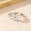 MODIAN D Color Moissanite Eternity Band Ring 925 Sterling Silver Luxury Geometric Ring For Women Wedding Engagement Fine Jewelry