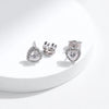 MODIAN Moissanite D Color Stud Earrings Hearts Cut Lab Created Diamond 925 Sterling Silver Romantic Earrings For Women Jewelry