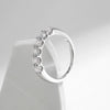MODIAN D Color Moissanite 925 Sterling Silver Luxury Sparkle Geometric Hoop Earrings Ring For Women Wedding Fine Jewelry Set