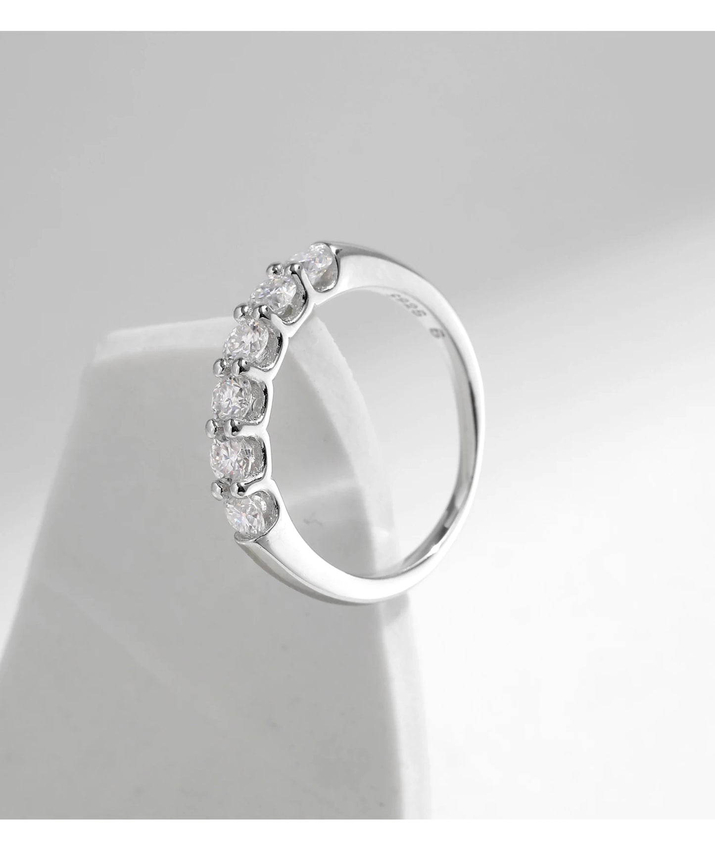 MODIAN D Color Moissanite 925 Sterling Silver Luxury Sparkle Geometric Hoop Earrings Ring For Women Wedding Fine Jewelry Set