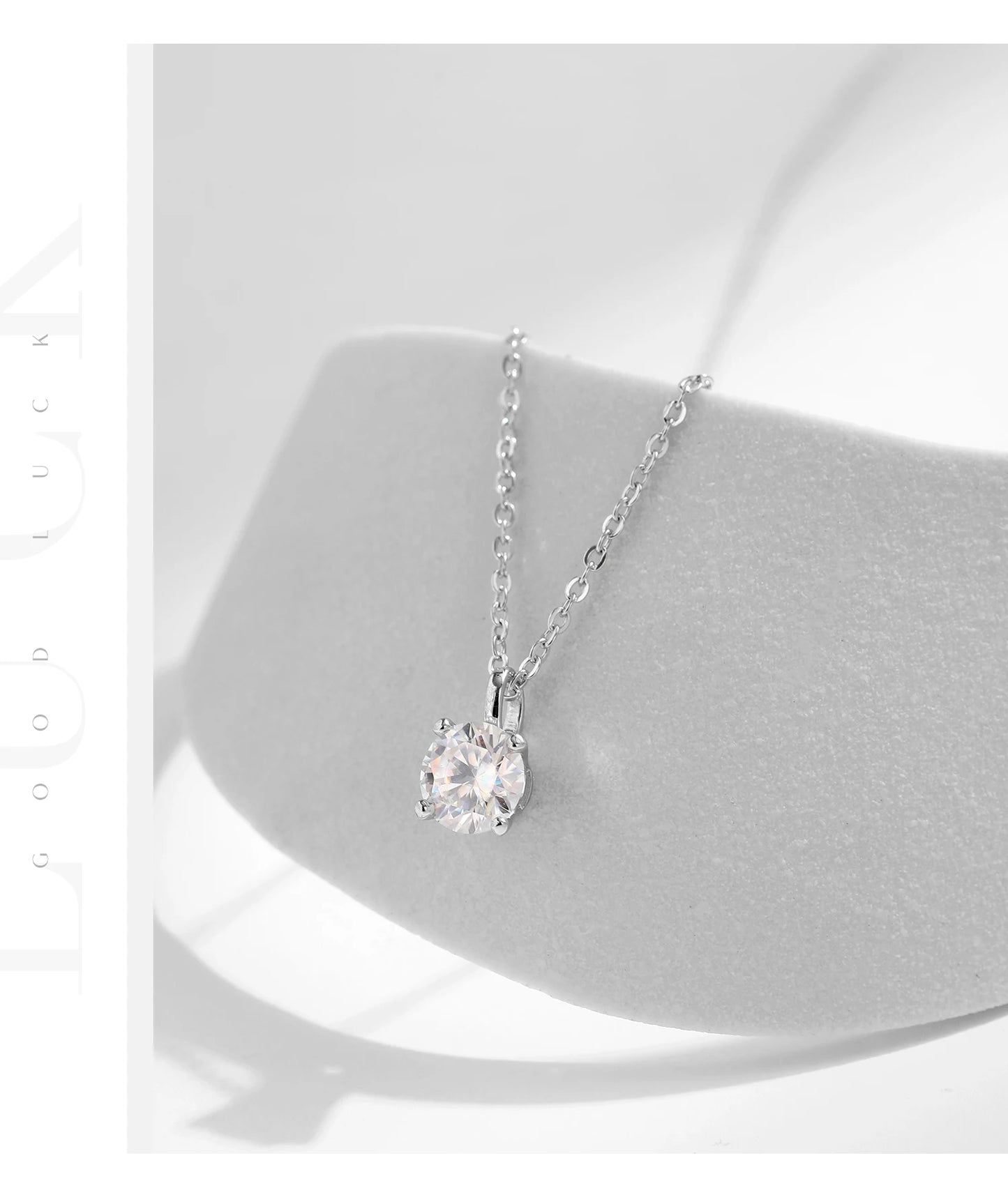 MODIAN Dazzling D Color Moissanite 925 Sterling Silver Round Pendant Necklace Stud Earrings For Women Wedding Fine Jewelry Set