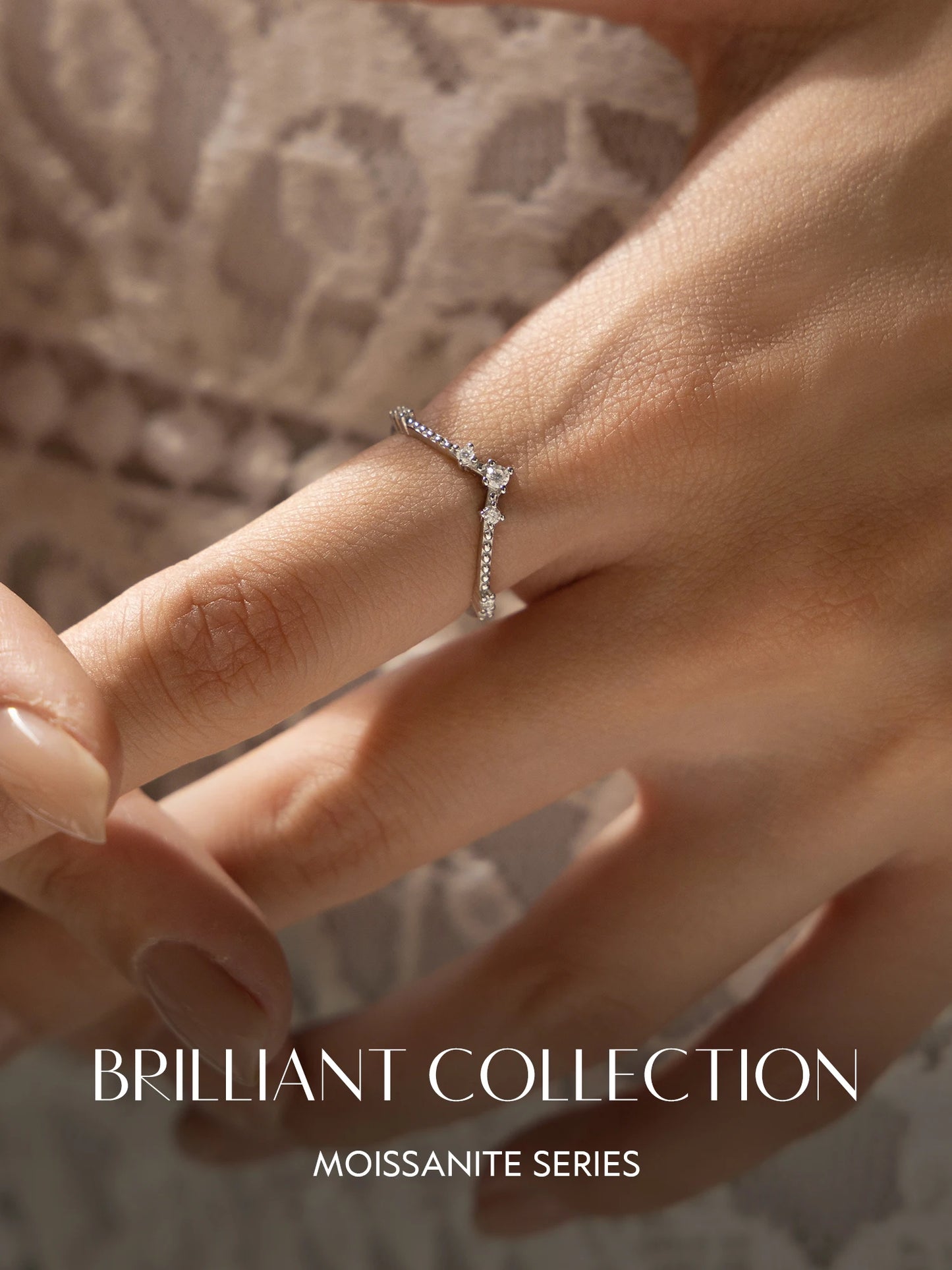 MODIAN D Color Moissanite Rings 925 Sterling Silver Exquisite Arrow Thin Finger Sparkling Rings For Women Wedding Fine Jewelry