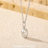 MODIAN 1CT Oval Bezel D Color Moissanite Necklaces 925 Sterling Silver Luxury Wedding Pendant Necklace For Women Fine Jewelry