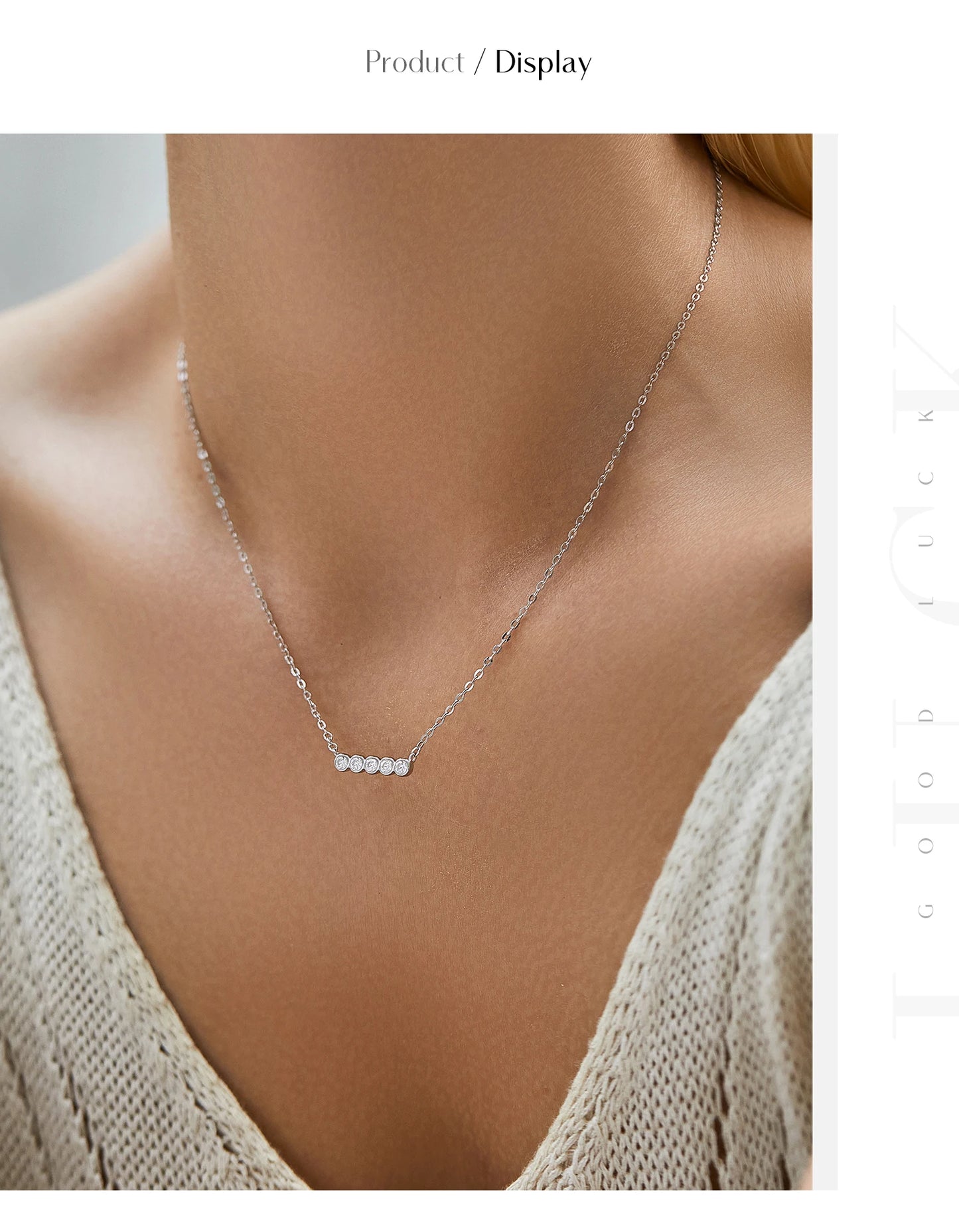 MODIAN D Color Moissanite 925 Sterling Silver Stackable Pendant Necklaces Lab Diamond Link Chain Jewelry For Women Luxury Gift