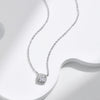 MODIAN 1 Carat Square Cushion Cut Halo Moissanite Pendant Necklace For Women 925 Sterling Silver Dazzling Wedding Bridal Jewelry
