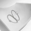 MODIAN D Color Round Moissanite Lab Diamond Rings 925 Sterling Silver Simple Classic Beads Stackable Ring For Women Jewelry