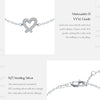 MODIAN D Color Moissanite 925 Sterling Silver Sweet Romantic Irregular Heart Link Chain Bracelet For Women Fine Jewelry
