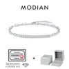 MODIAN Sparkling D Color Moissanite Bracelet 925 Sterling Silver Lock Stackable Trendy Bracelets For Women Jewelry With Gift Box