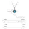 MODIAN 1CT Multicolor Round Moissanite Necklaces 925 Sterling Silver Luxury Classic Pendant Necklace For Women Fine Jewelry