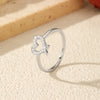 MODIAN Sparkling D Color Moissanite 925 Sterling Silver Rings Irregular Hollow Heart Finger Rings For Women Fine Jewelry