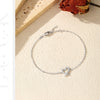 MODIAN D Color Moissanite 925 Sterling Silver Sweet Romantic Irregular Heart Link Chain Bracelet For Women Fine Jewelry