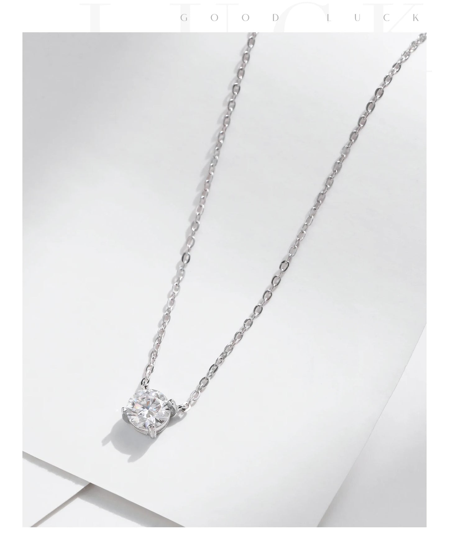 MODIAN Moissanite Pendant Necklace D Color 0.8CT Lab Diamond For Women Wedding Engagement 925 Sterling Silver Fine Jewelry Gift