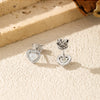 MODIAN Dazzling D Color Hearts Moissanite Halo Earrings 925 Sterling Silver Clasic Wedding Stud Earrings For Women Fine Jewelry