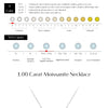 MODIAN 1 Carat D color Moissanite Pendant Necklace For Women 925 Sterling Silver Wedding Bridal Fine Jewelry With Certificate