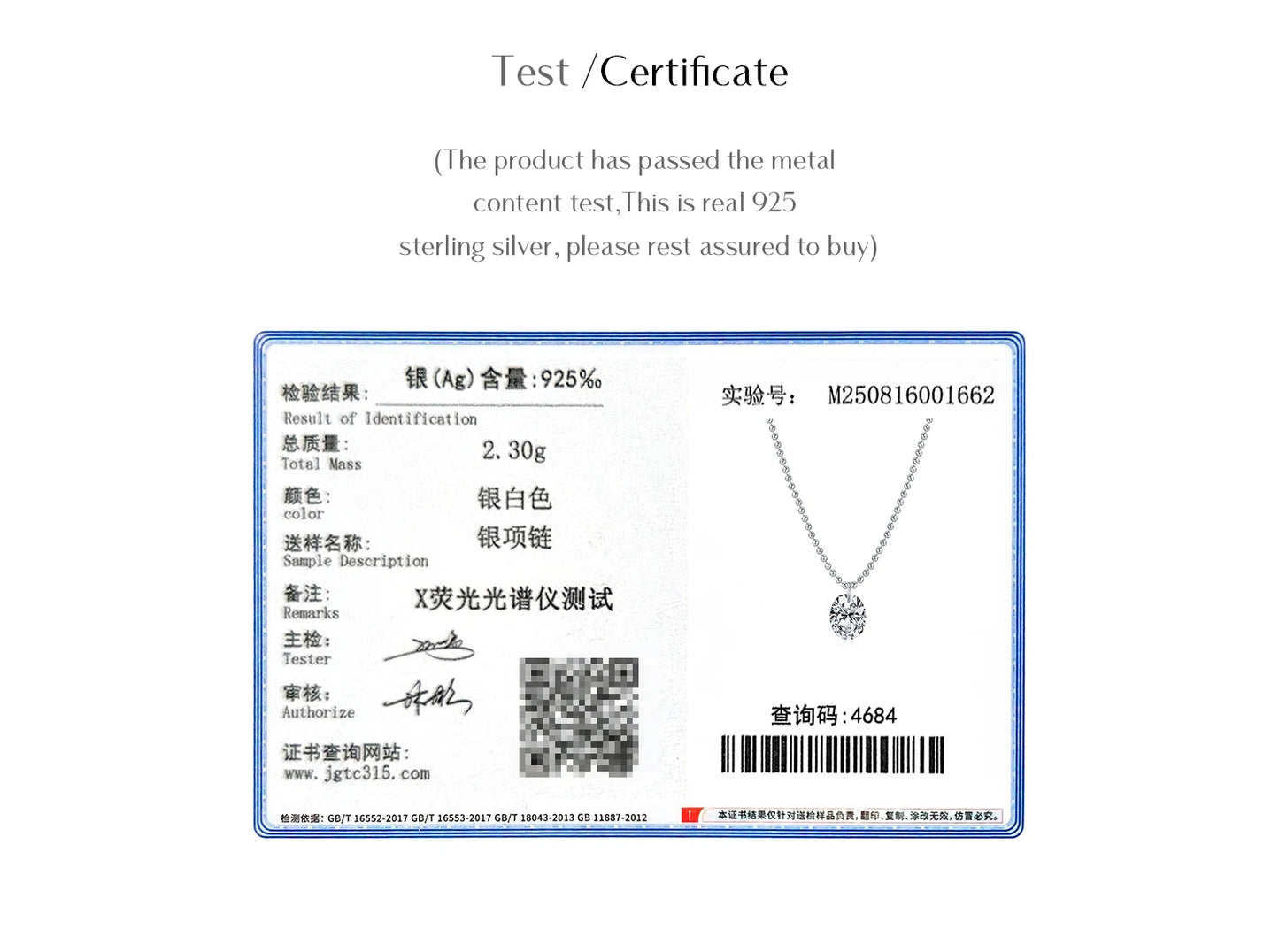 MODIAN 1.5 Carat Oval Moissanite Pendant 925 Sterling Silver Simple Beads Chain Pendant Necklace For Women Daily Fine Jewelry