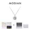 MODIAN 1CT Prong Setting Moissanite Necklace D color VVS1 Lab Diamond Pendant For Women 925 Sterling Silver Wedding Jewelry
