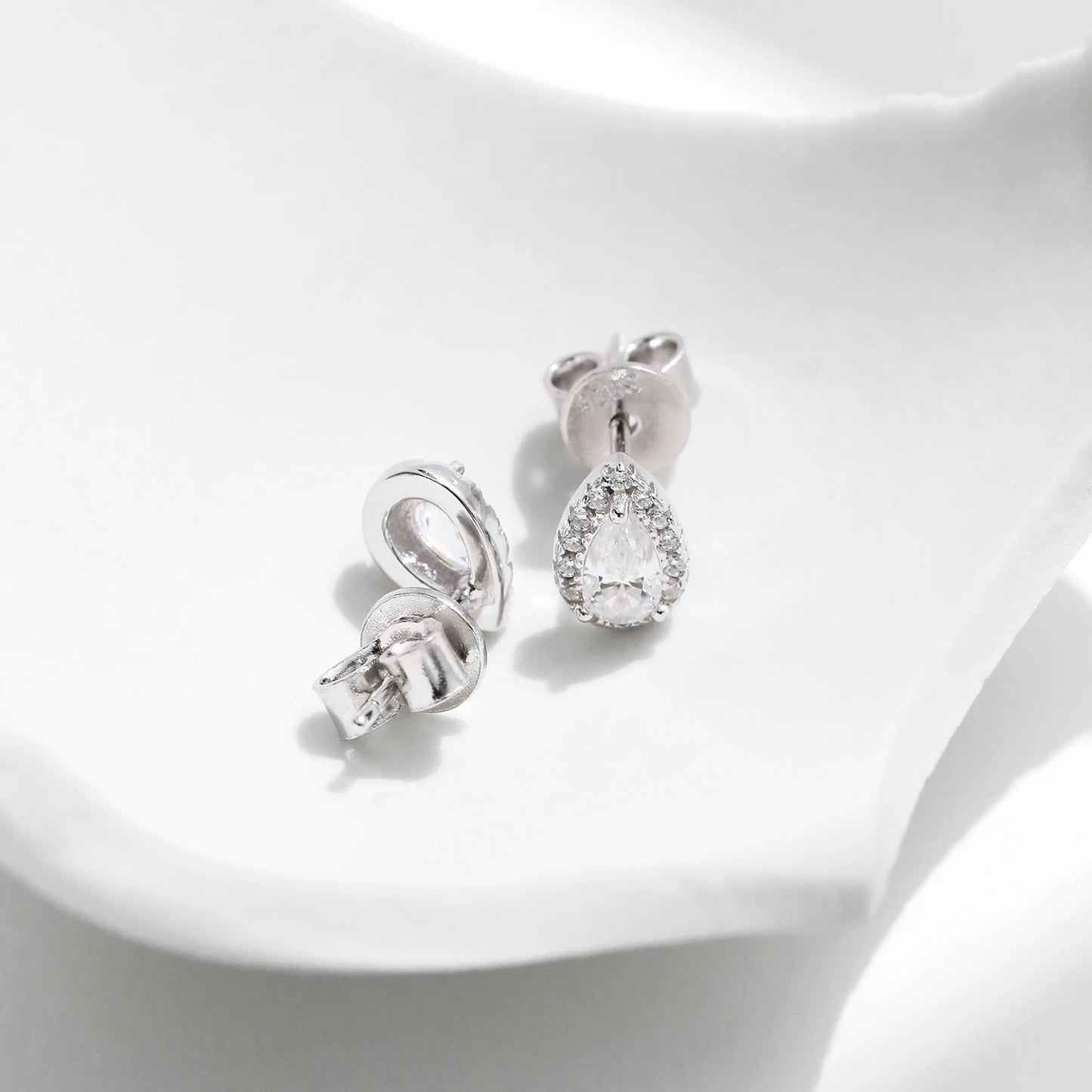 MODIAN D Color Pear Cut Moissanite Stud Earrings 925 Sterling Silver Water Drop Lab Created Diamond Wedding Jewelry For Women