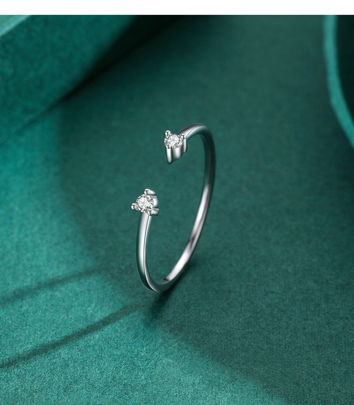 Modian 2022 New Real 925 Sterling Silver D Color Moissanite Finger Rings Trendy Adjustable Ring For Women Wedding Fine Jewelry