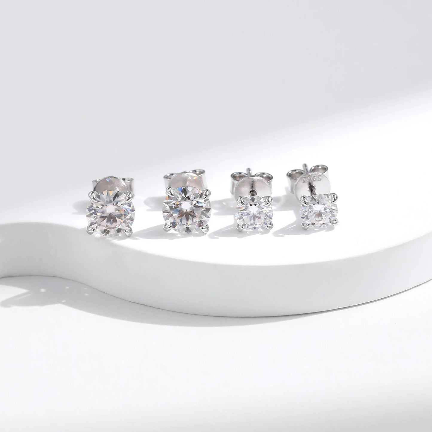 MODIAN D Color 1CT Moissanite Stud Earrings 925 Sterling Silver Wedding Engagement Lab Created Diamond Jewelry For Women Gift