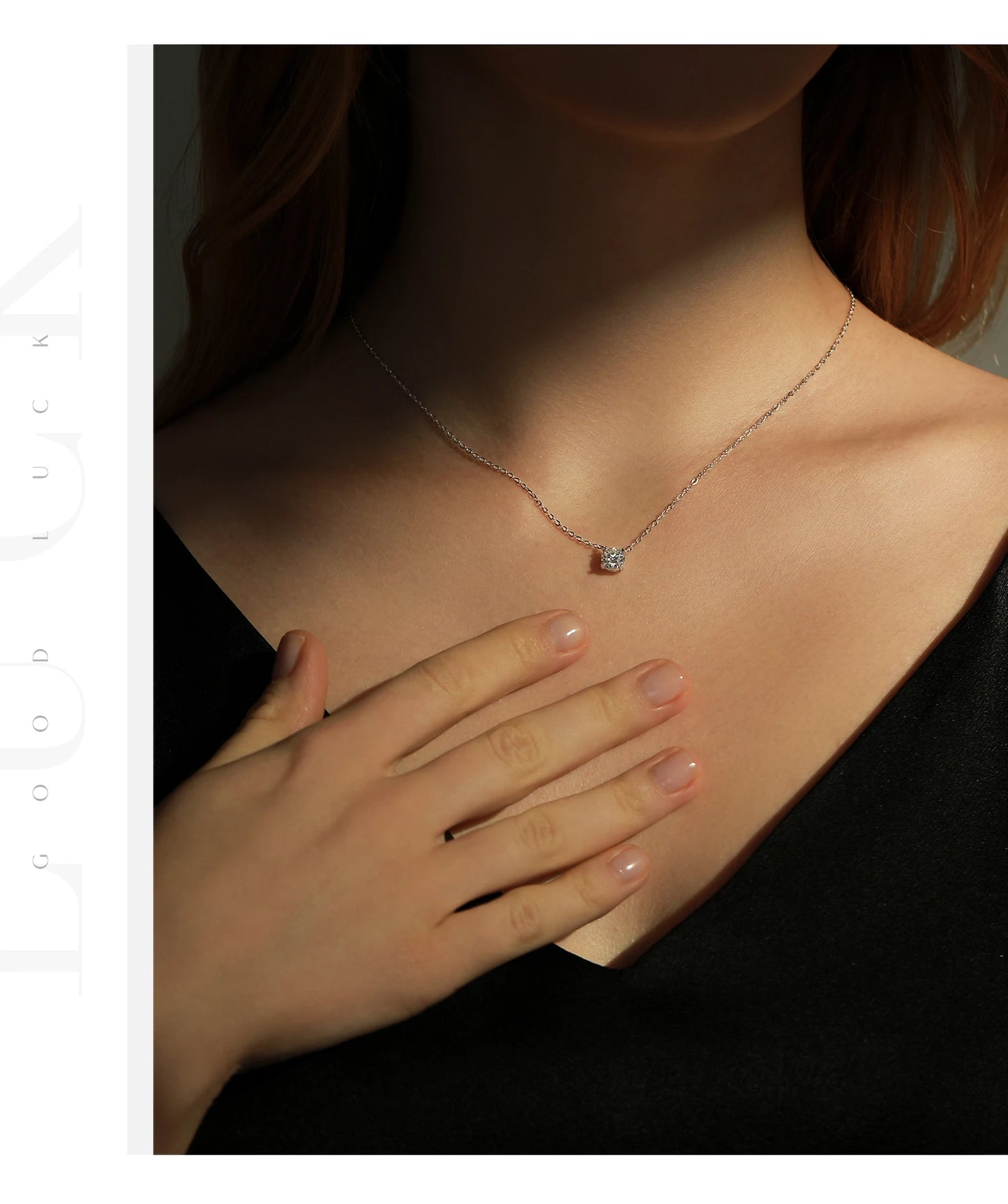 MODIAN Square & Round Halo Moissanite 925 Sterling Silver Pendant Necklace D Color VVS1 Lab Diamond Necklace For Women Jewelry