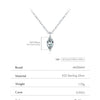 MODIAN D Color Rhombic Moissanite Necklaces 925 Sterling Silver Simple Link Chain Pendant Necklace For Women Fine Jewelry Gifts