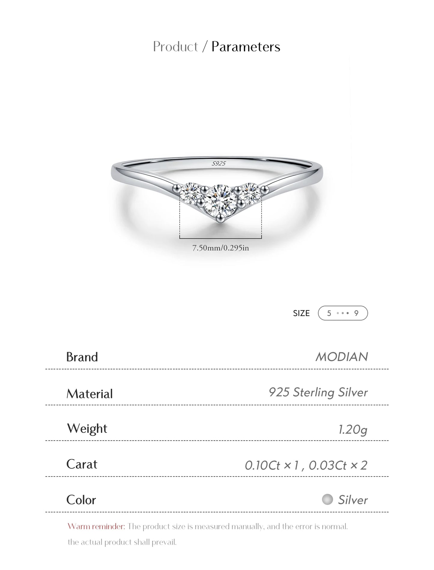 MODIAN Simple Eternity Moissanite Ring 925 Sterling Silver Sparkling Simple Thin Wedding Band Rings For Women Fine Jewelry Gift