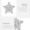 MODIAN D Color Dazzling Moissanite Earrings 925 Sterling Silver Trendy Cute Snowflake Stud Earrings For Women Fine Jewelry
