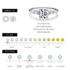 MODIAN 1.0CT Round Moissanite Ring D Color Lab Diamond Classic 925 Sterling Silver Wedding Engagement Band Jewelry For Women