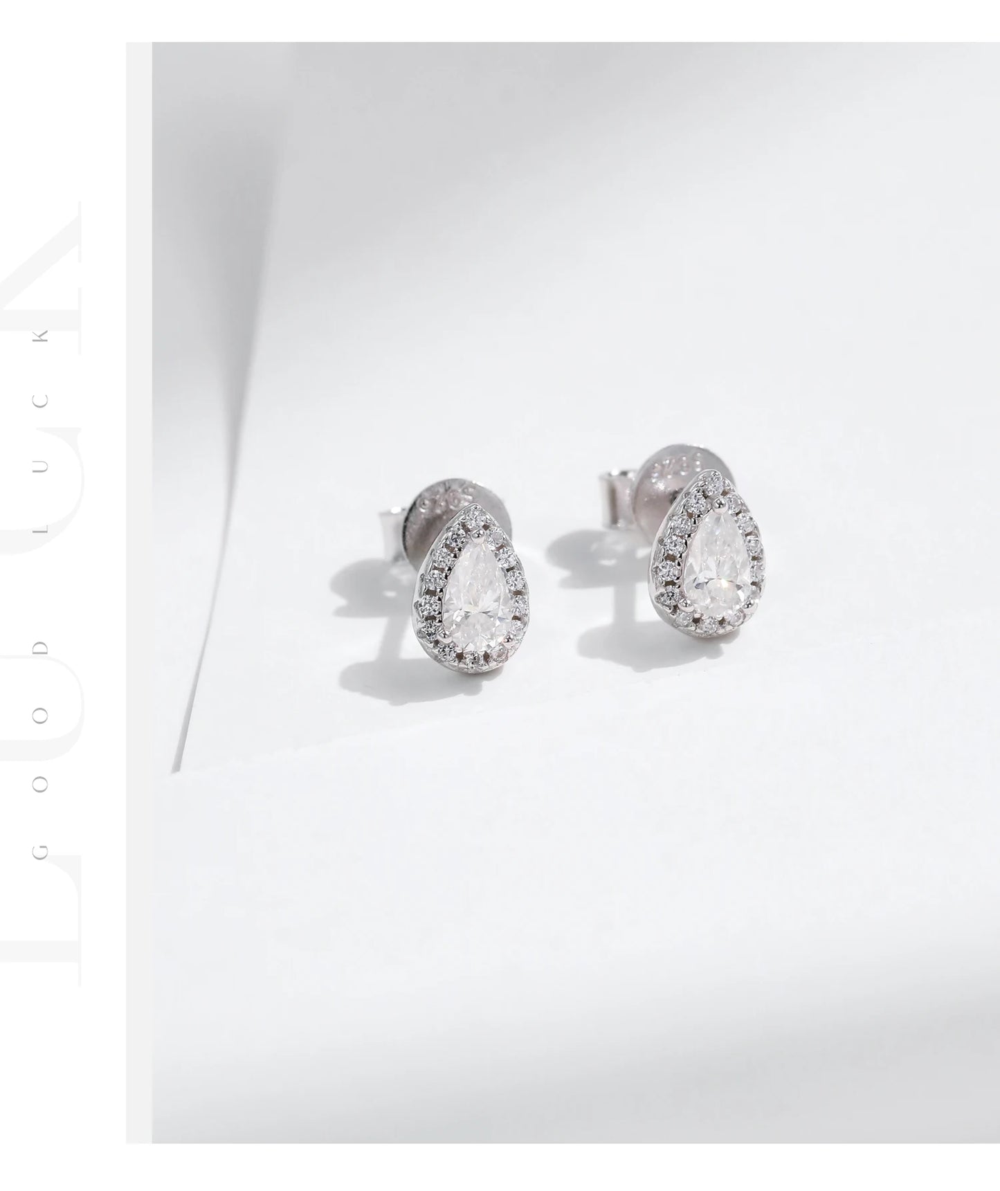 MODIAN D Color Heart Pear Square Moissanite Stud Earrings 925 Sterling Silver Lab Diamond Earrings For Women Wedding Jewelry