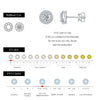MODIAN Sparkling D Color Moissanite Halo Earrings 925 Sterling Silver Classic Stud Earrings For Women Wedding Fine Jewelry Gift