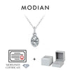 MODIAN 1CT Oval Bezel D Color Moissanite Necklaces 925 Sterling Silver Luxury Wedding Pendant Necklace For Women Fine Jewelry
