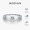 MODIAN D Color Round Moissanite Rings 925 Sterling Silver Fashion Simple Ring For Women Wedding Statement Jewelry Gifts