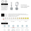 MODIAN 1.0CT D Color Moissanite Hoop Earrings Lab Created Diamond For Women 925 Sterling Silver Wedding Fine Jewelry Gift