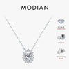 MODIAN D Color Oval Moissanite Necklaces 925 Sterling Silver Classic Pendant Necklace For Women Wedding Engagement Fine Jewelry