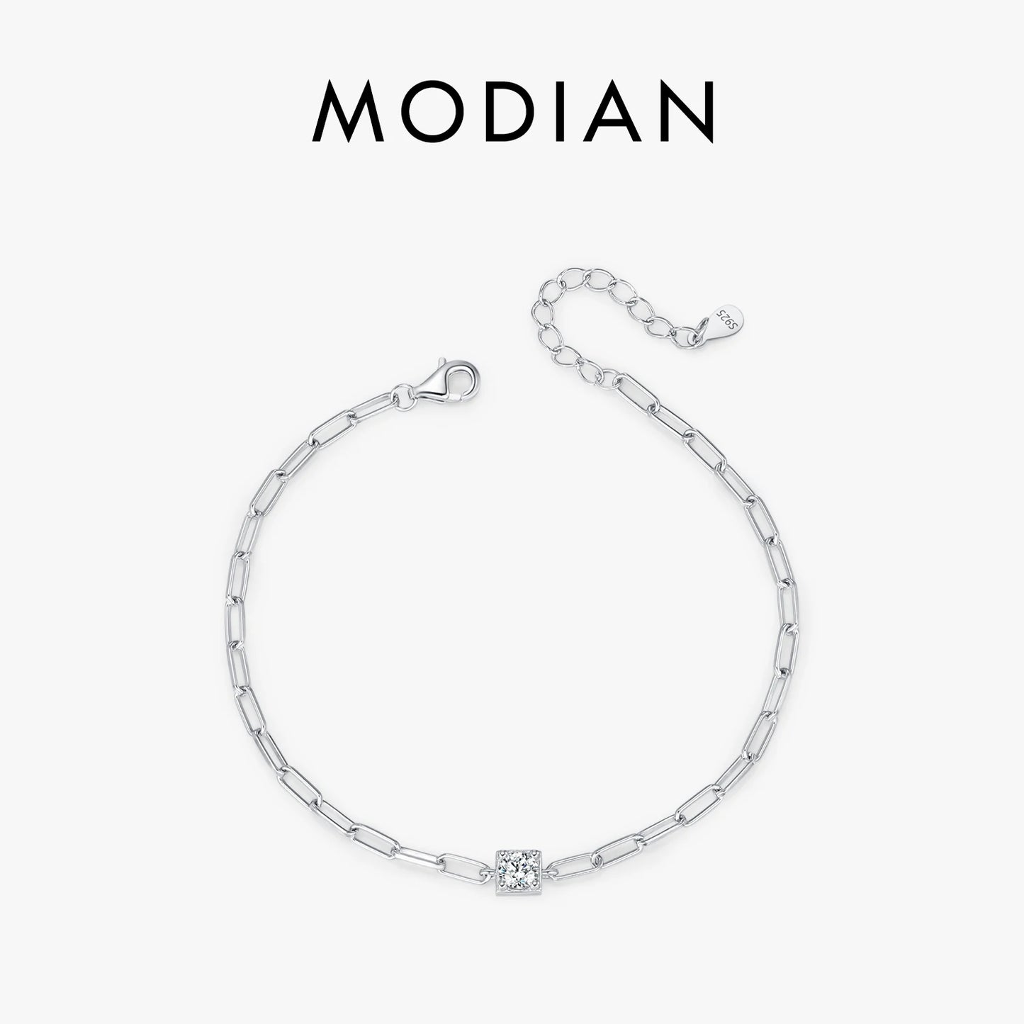 MODIAN Clear D Color Moissanite Bracelet 0.3 Carat Lab Diamond 925 Sterling Silver Elegant Bracelet For Women Fine Jewelry