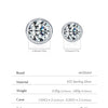 MODIAN 1CT/2CT D Color Bezel Moissanite Earrings 925 Sterling Silver Classic Round Stud Earrings For Women Wedding Fine Jewelry