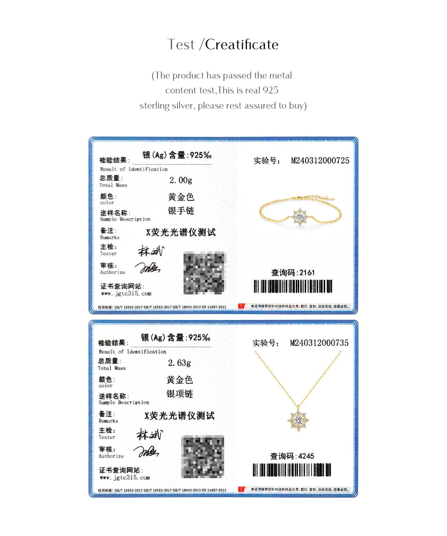 MODIAN D Color Moissanite 925 Sterling Silver Exquisite Snowflake Link Chain Pendant Necklace Bracelet For Women Jewelry Set