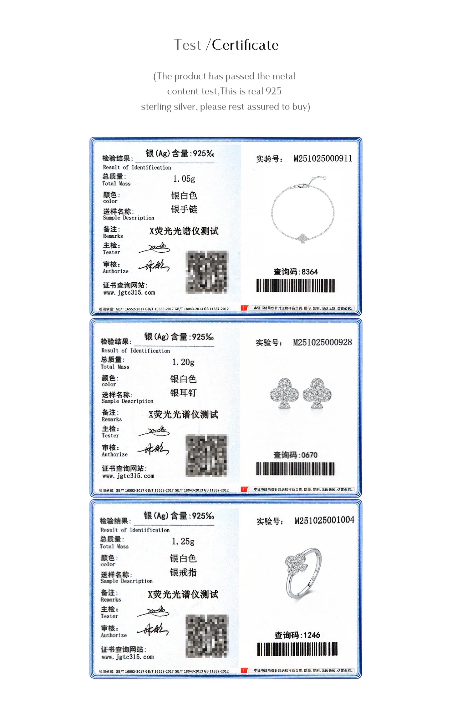 MODIAN Moissanite Ear Studs 925 Sterling Silver Original Design Clubs Rings Bracelet For Women Fine Jewelry Sets