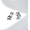 MODIAN Luxury Tiny Halo Moissanite Stud Earrings 925 Sterling Silver Earrings For Women Engagement Wedding Fine Jewelry Gift