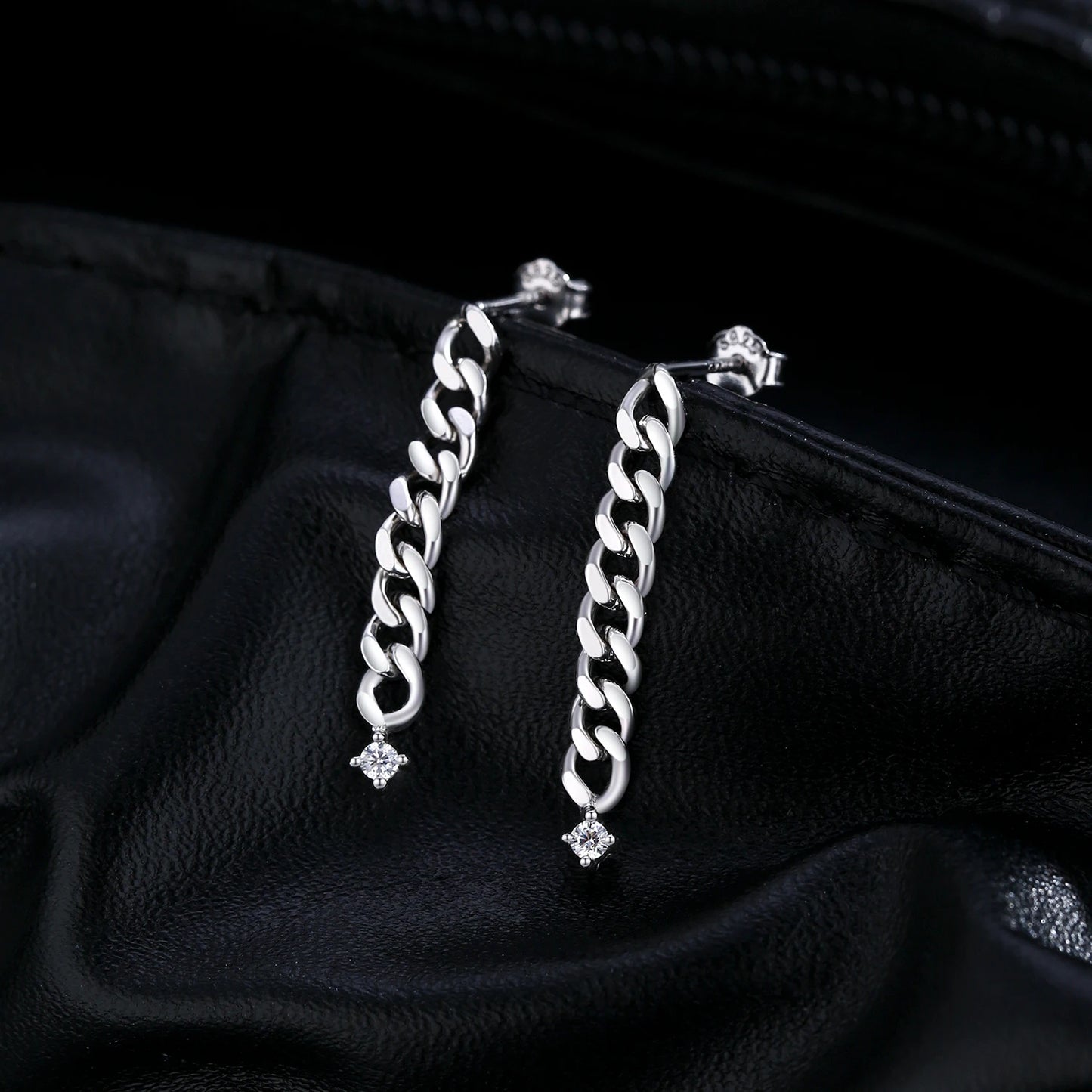 MODIAN D Color Moissanite Link Chain Stud Earrings 925 Sterling Silver Exquisite Trendy Earrings For Women Vacation Fine Jewelry