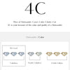 MODIAN D Color 1CT Moissanite Earrings 925 Sterling Silver Sparkling Three Prong Setting Stud Earrings For Women Wedding Jewelry