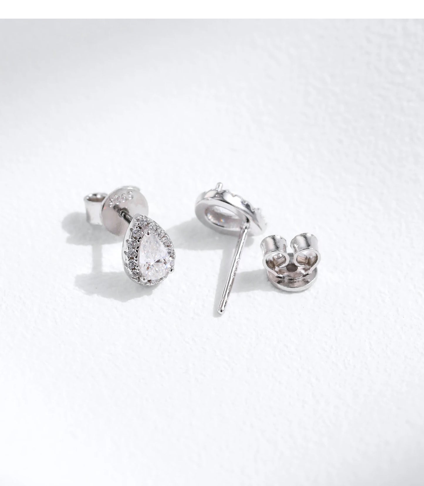 MODIAN D Color Pear Cut Moissanite Stud Earrings 925 Sterling Silver Water Drop Lab Created Diamond Wedding Jewelry For Women